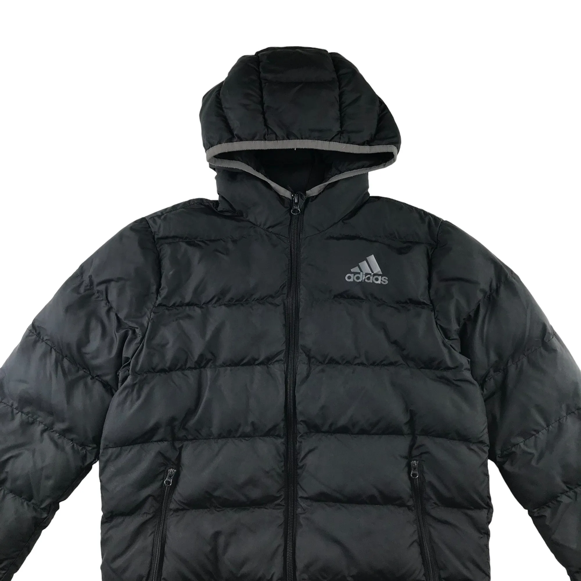 Adidas jacket 11-12 years black puffer with hood