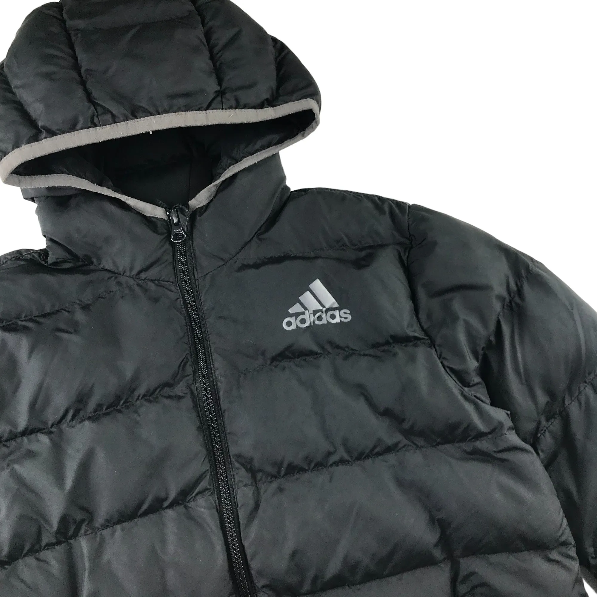 Adidas jacket 11-12 years black puffer with hood