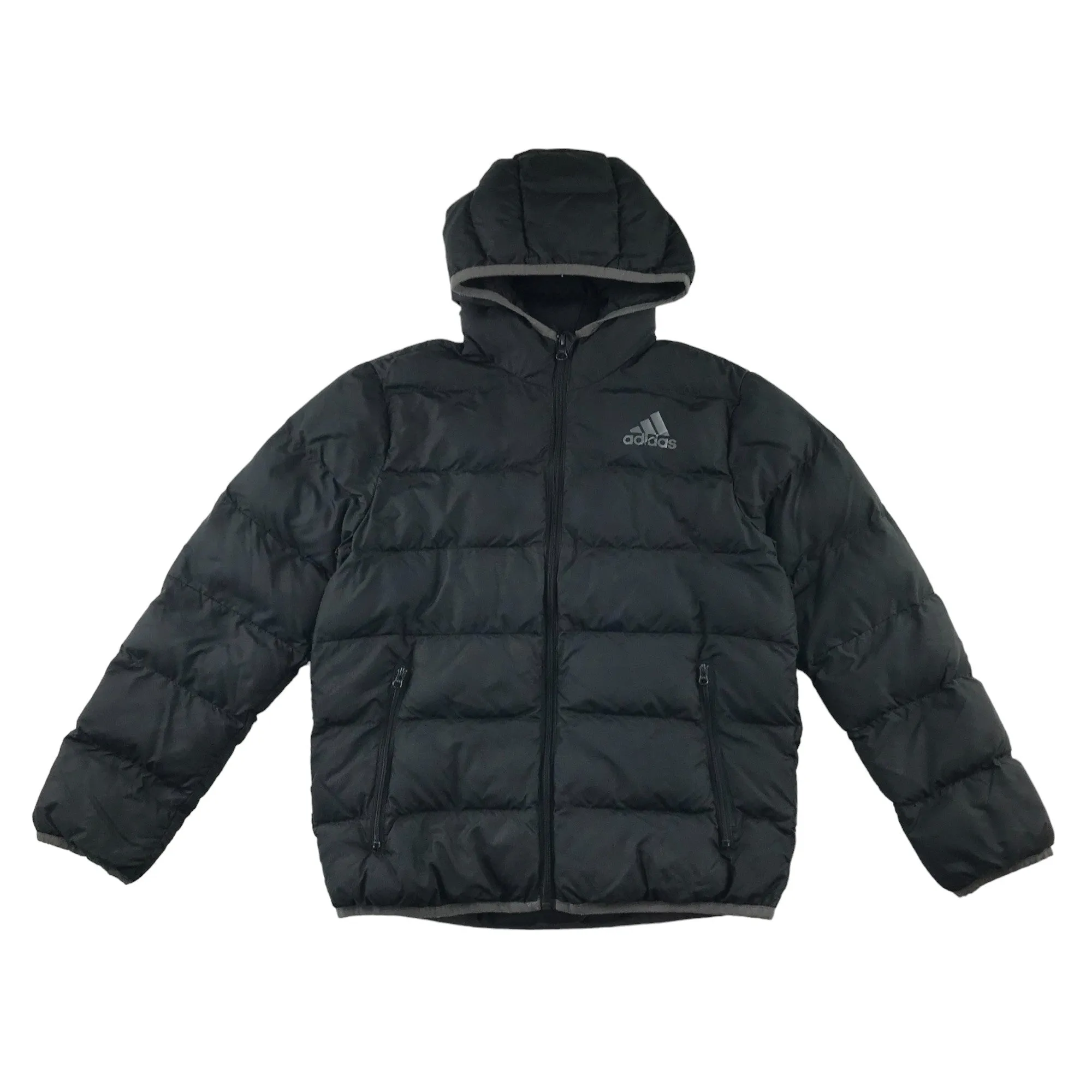 Adidas jacket 11-12 years black puffer with hood