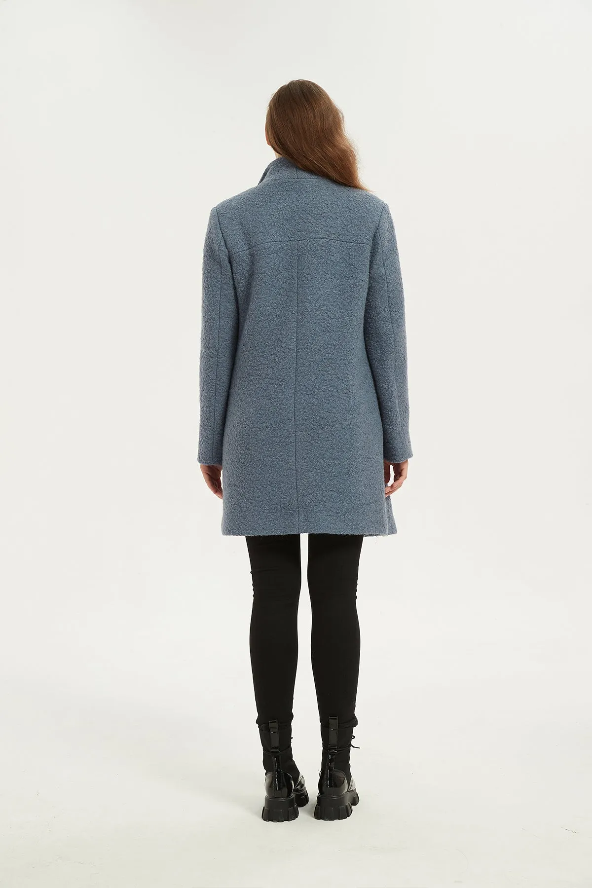 Asymmetrical Mid-Length Wool Coat & Jacket