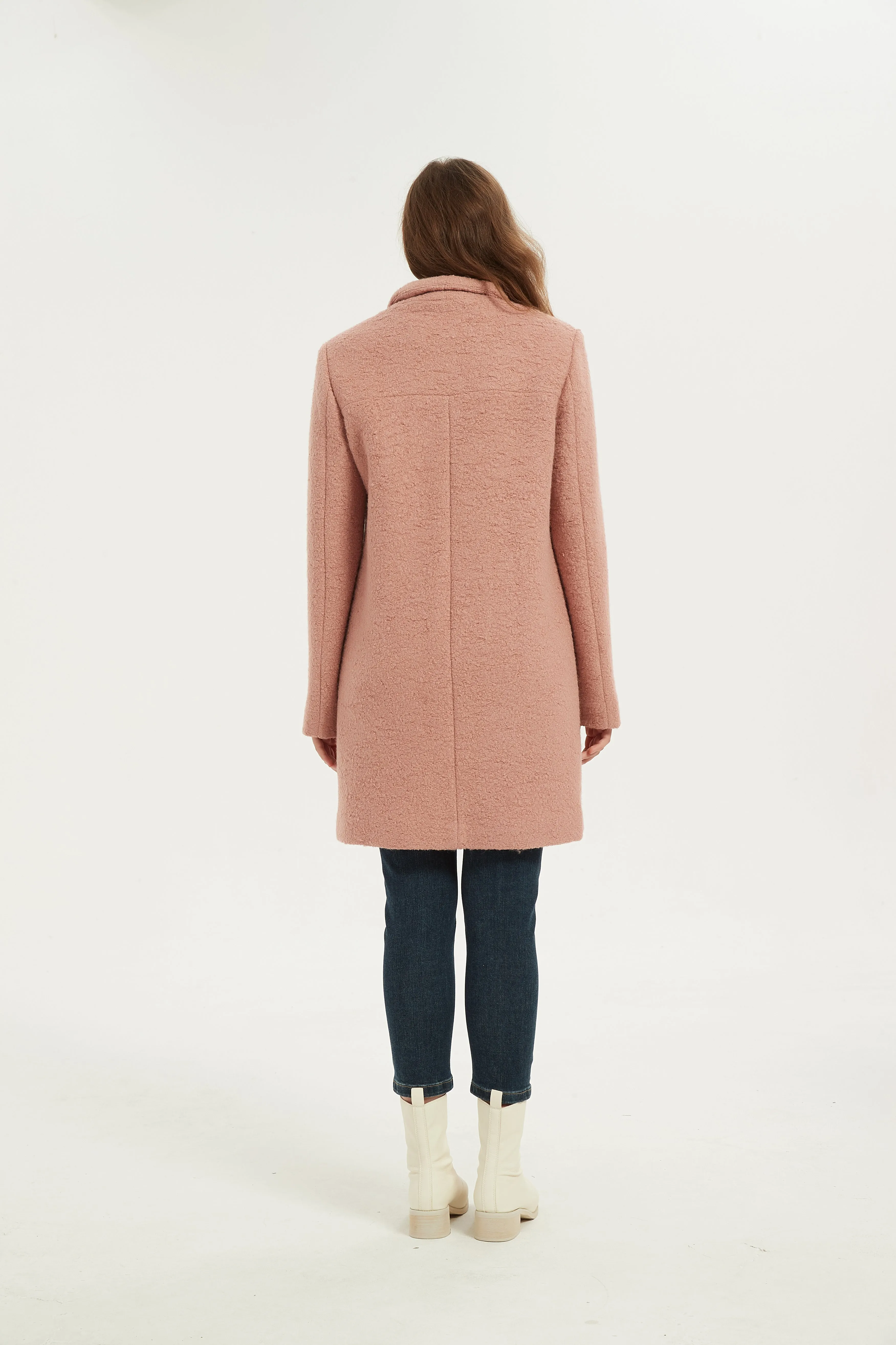 Asymmetrical Mid-Length Wool Coat & Jacket