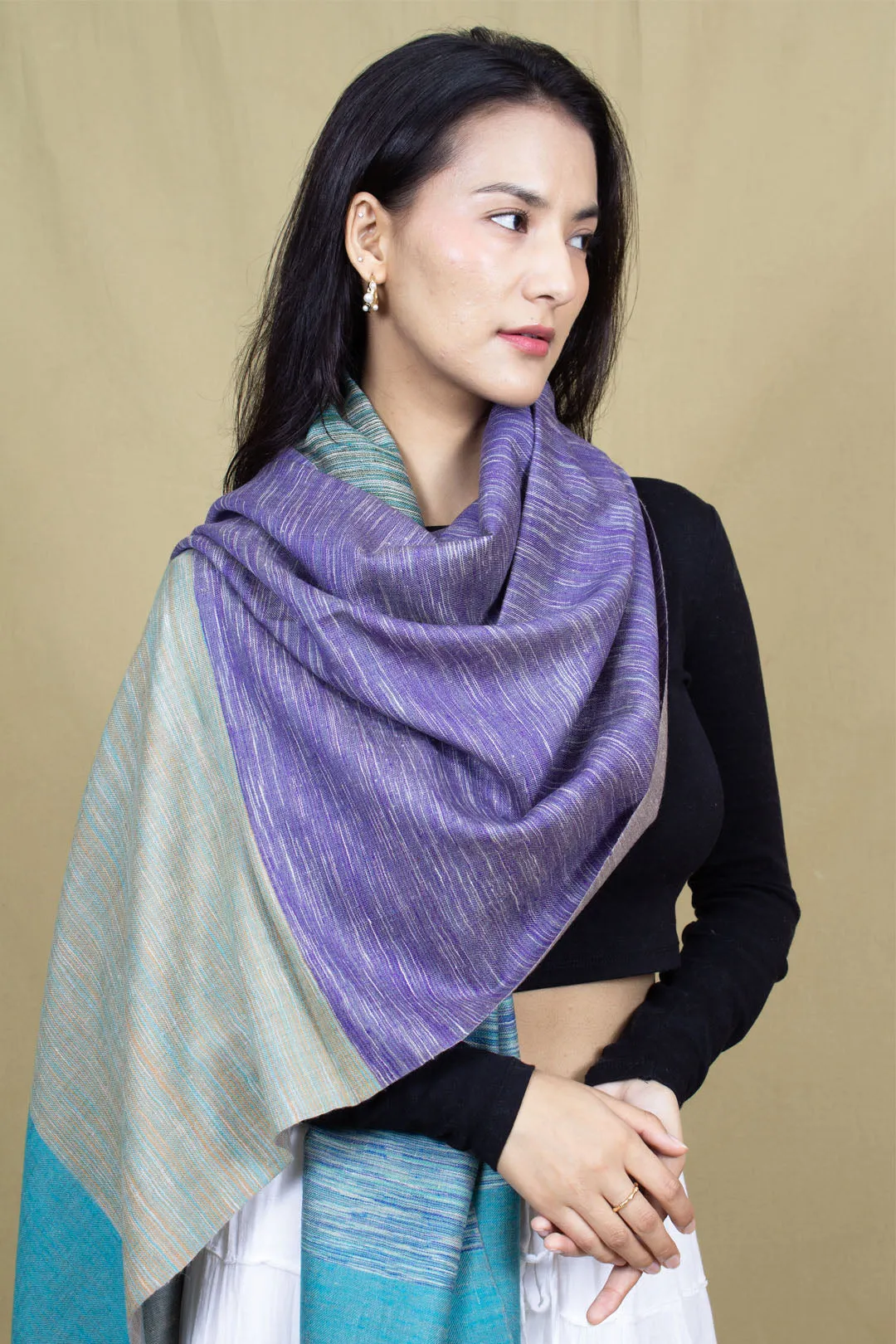 Aynah Multi Coloured Reversible Cashmere Stole