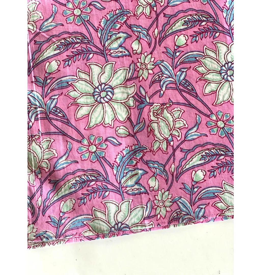 Bandana - Bloom Print on pink Cotton bandana