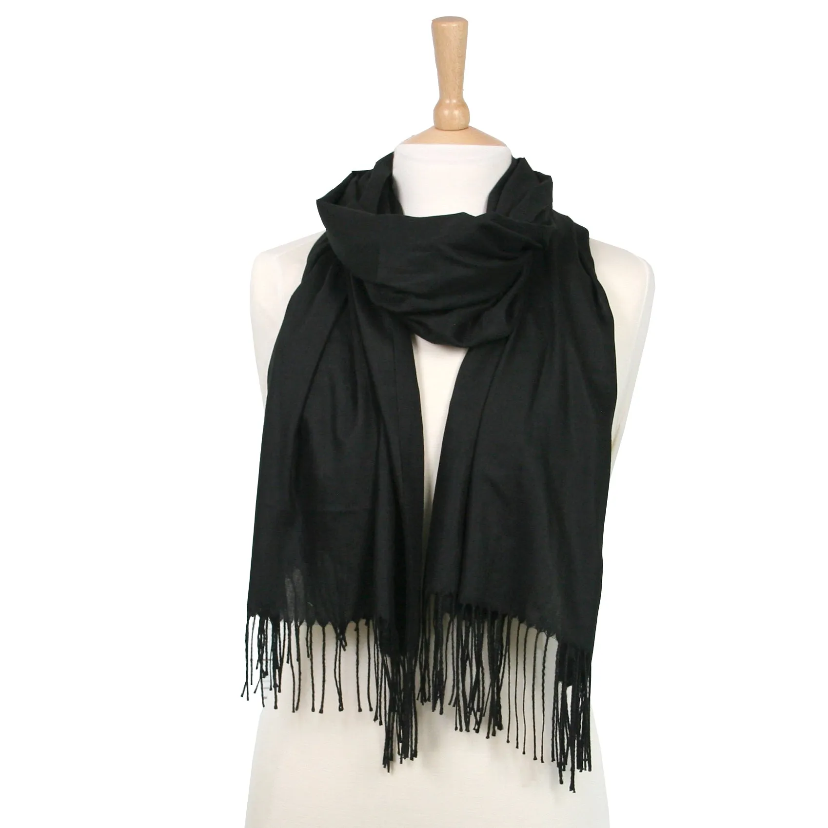 Black Pashmina Style Classic Scarf