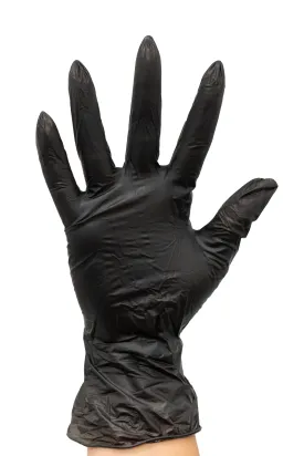 Black Vinyl Disposable Gloves