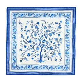 BLUE SILK SCARF 90