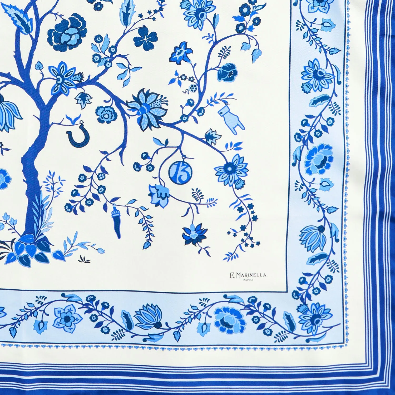 BLUE SILK SCARF 90