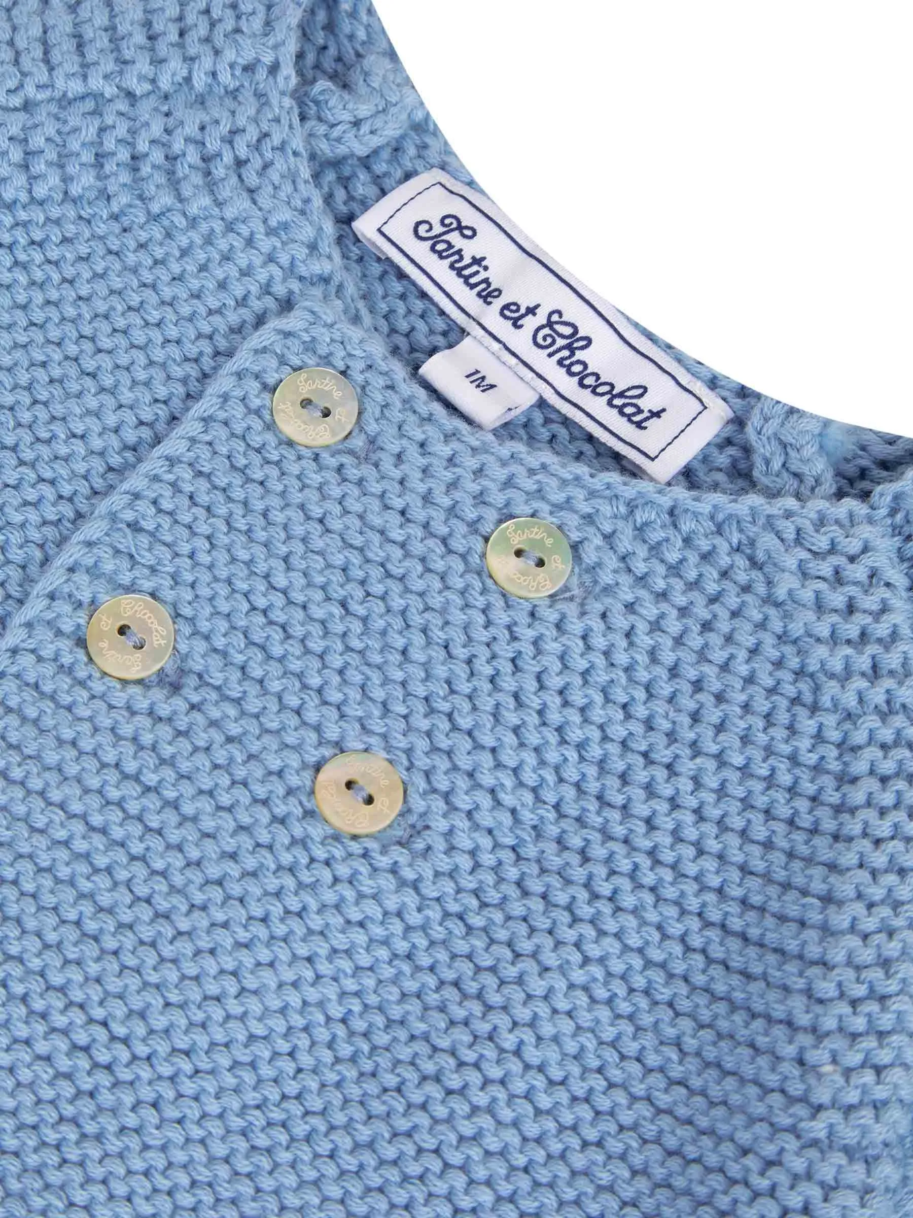 Cardigan - Horizon blue cotton