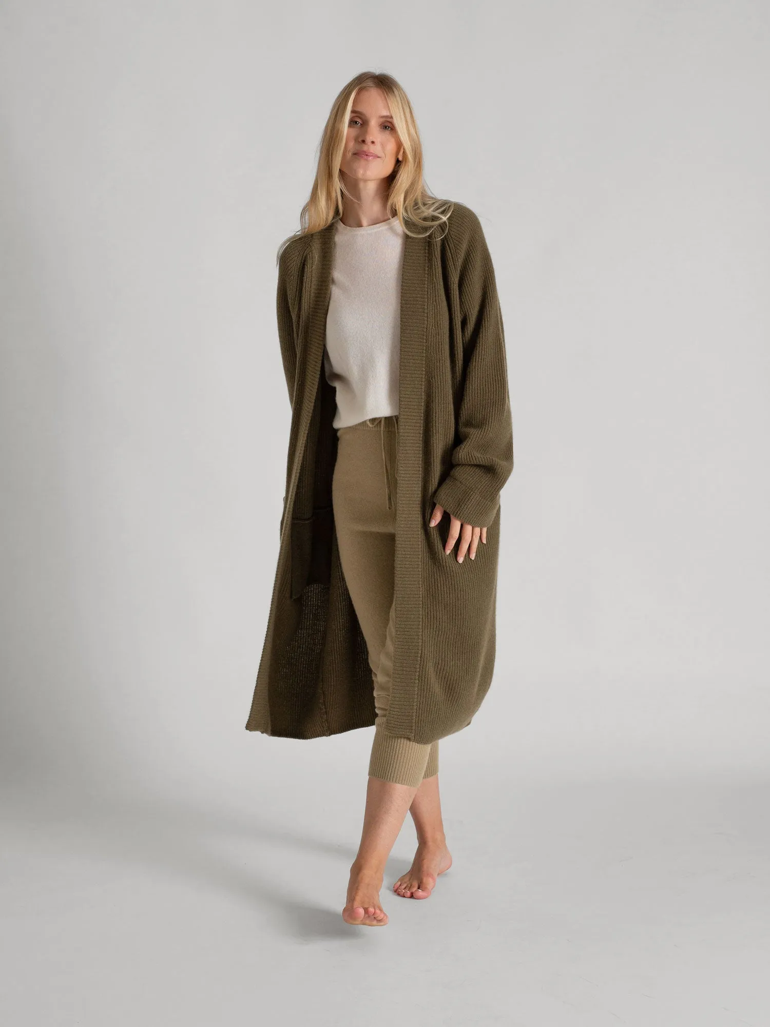 Cashmere cardigan "Olea" - hunter