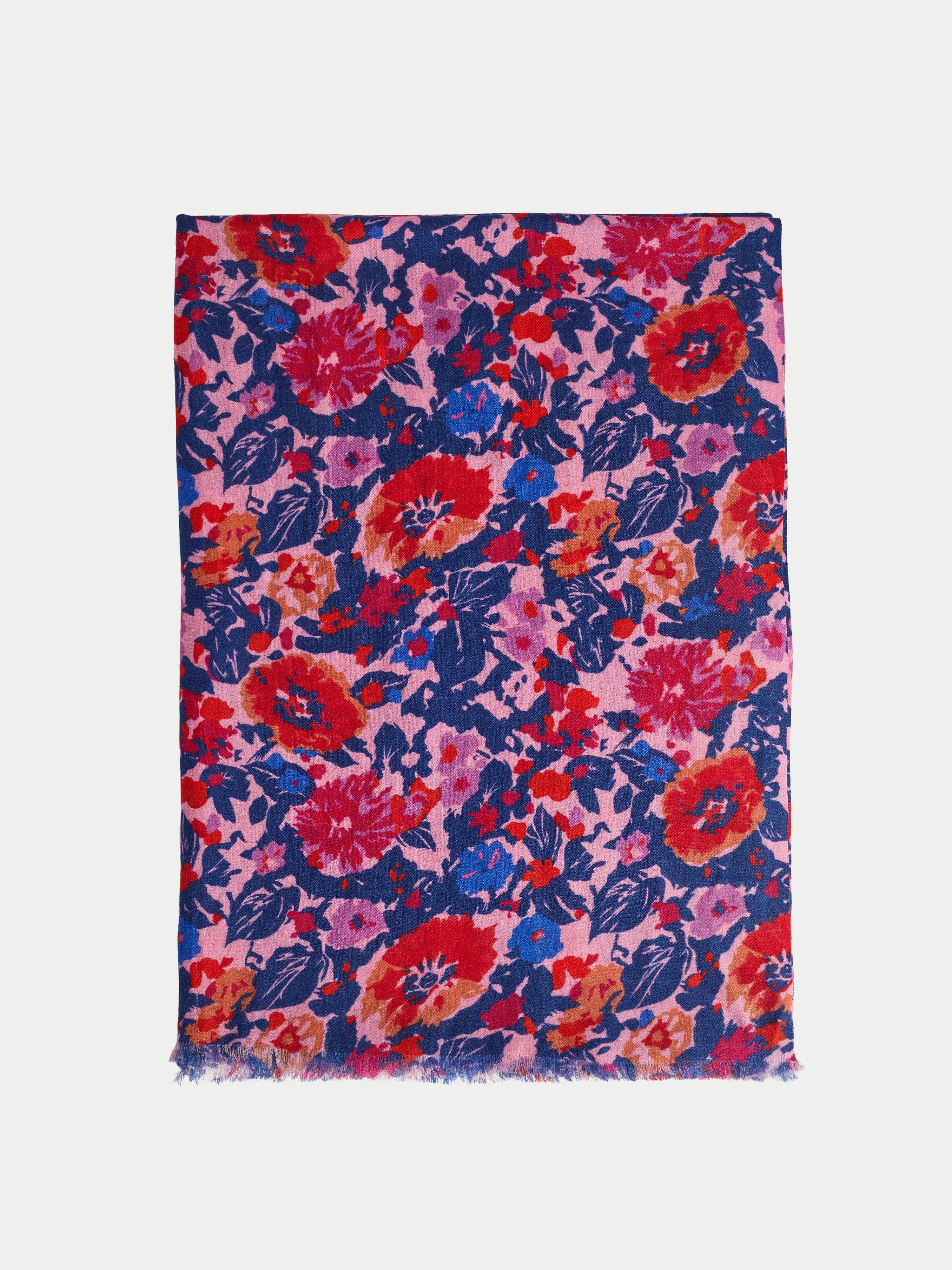 Celestial Wool Silk Scarf | Purple