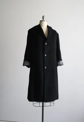 classic black wool coat