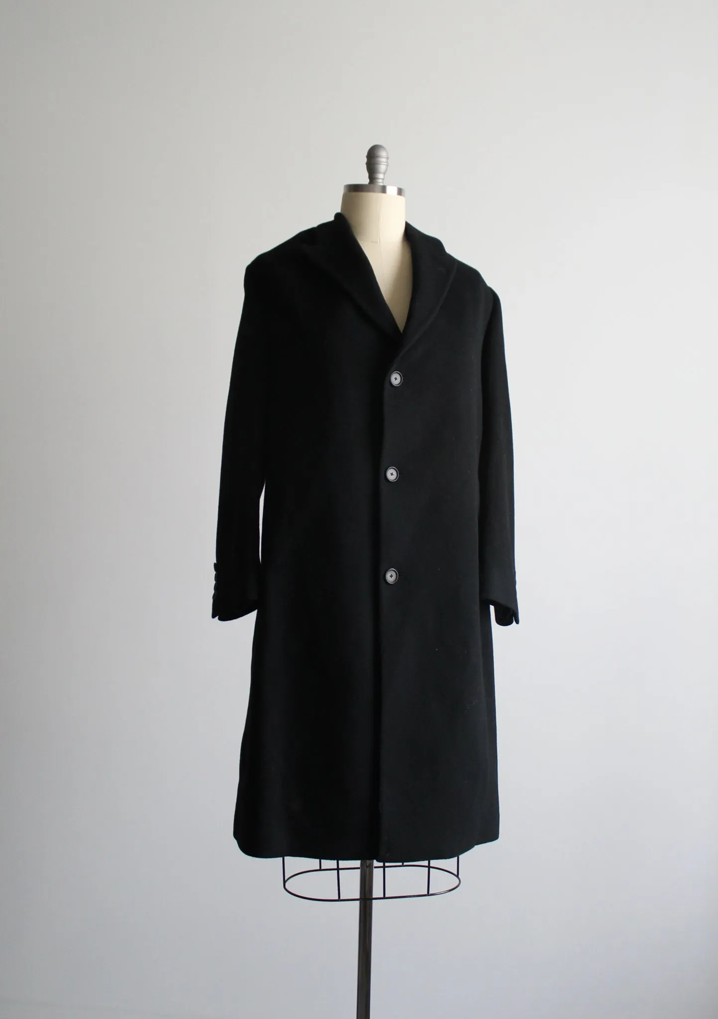 classic black wool coat