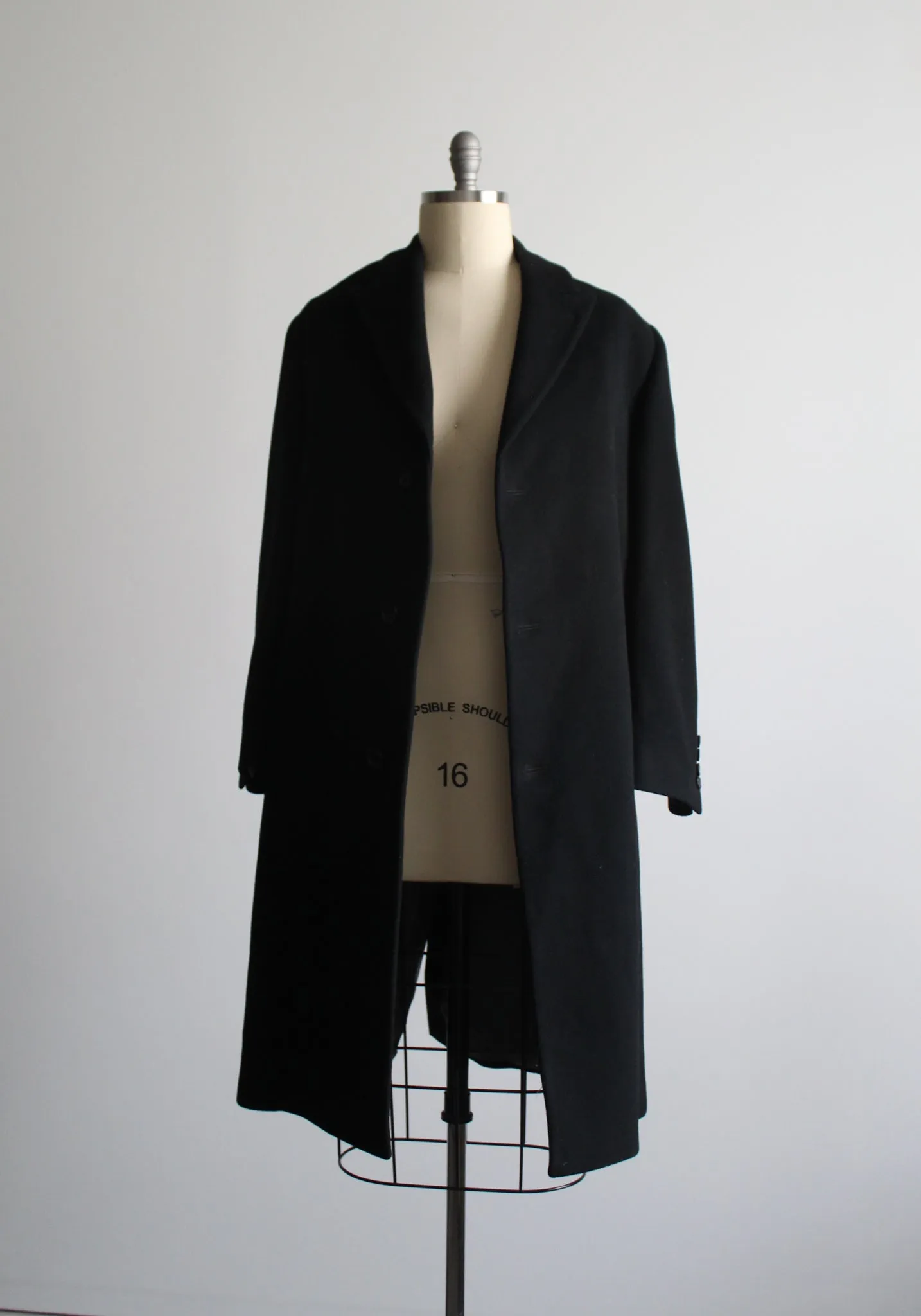 classic black wool coat