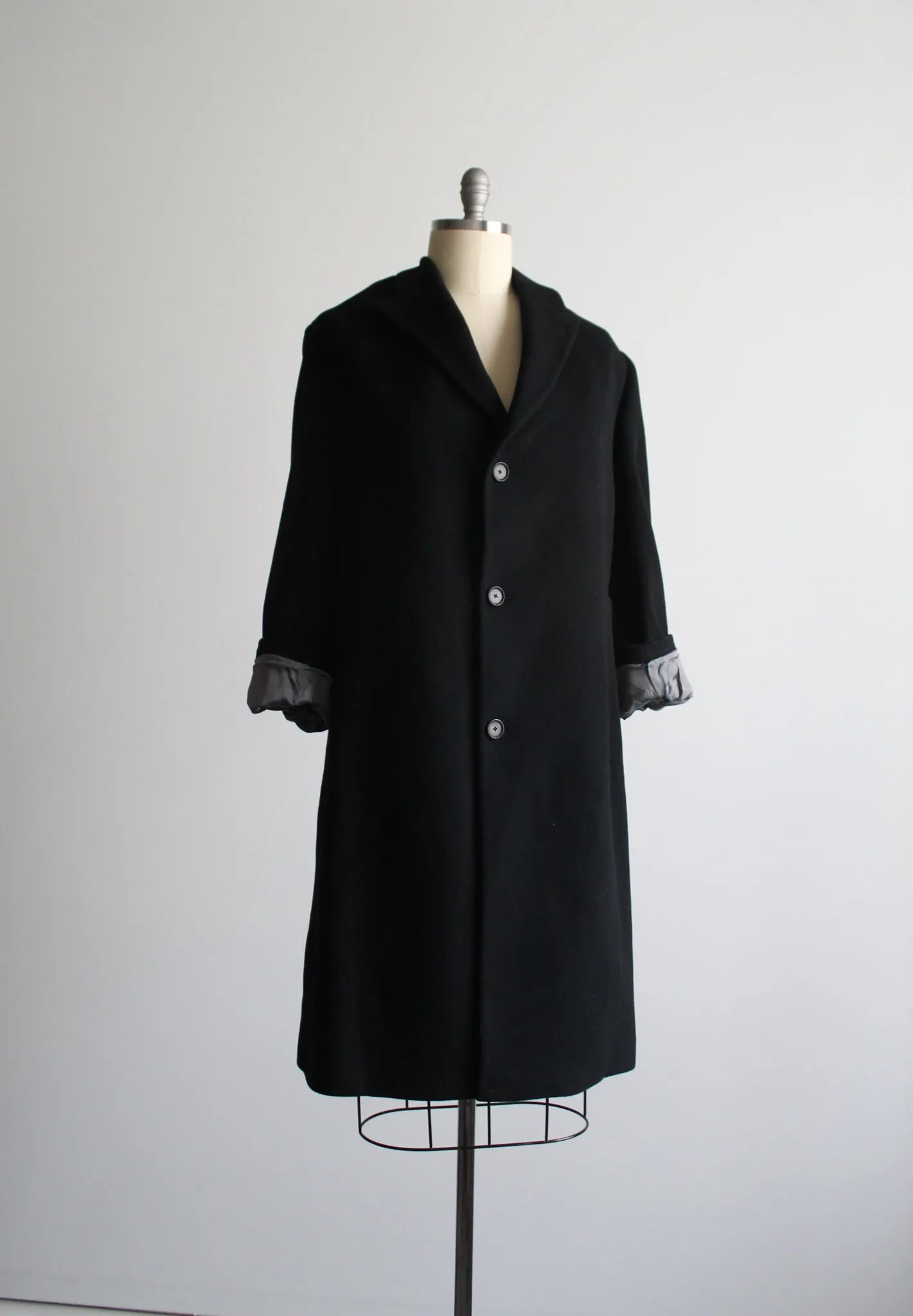 classic black wool coat