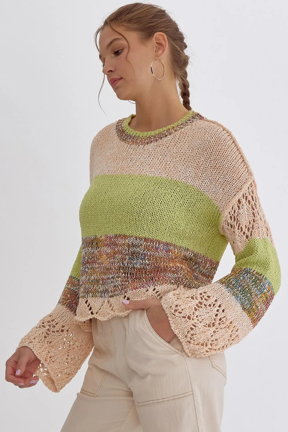 Colorblock Knitted Sweater