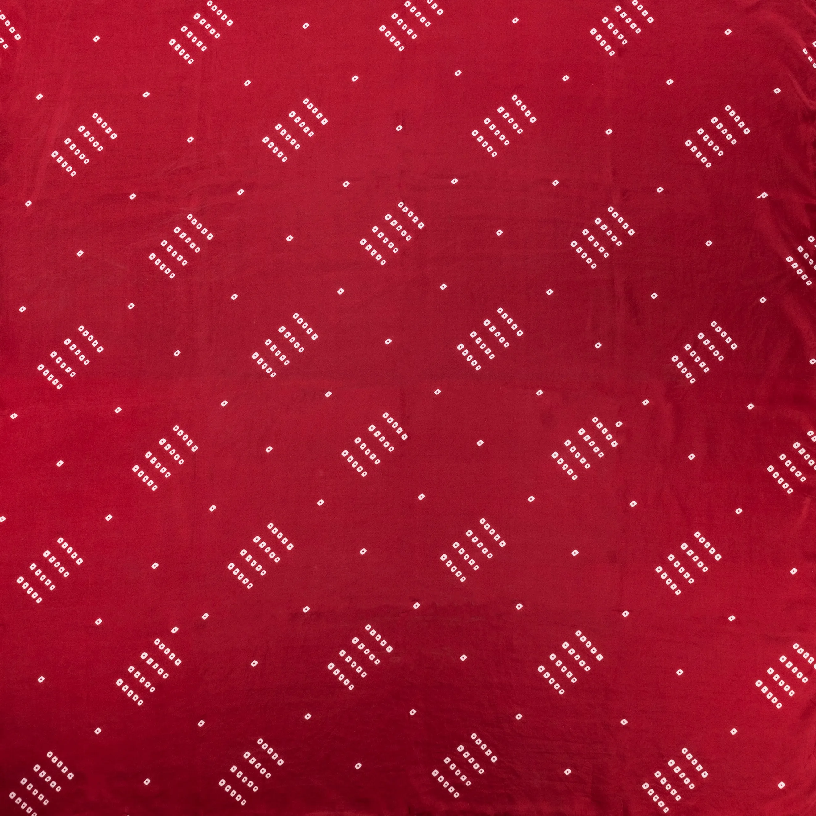 Dark Red "Spot'd" Silk Handkerchief