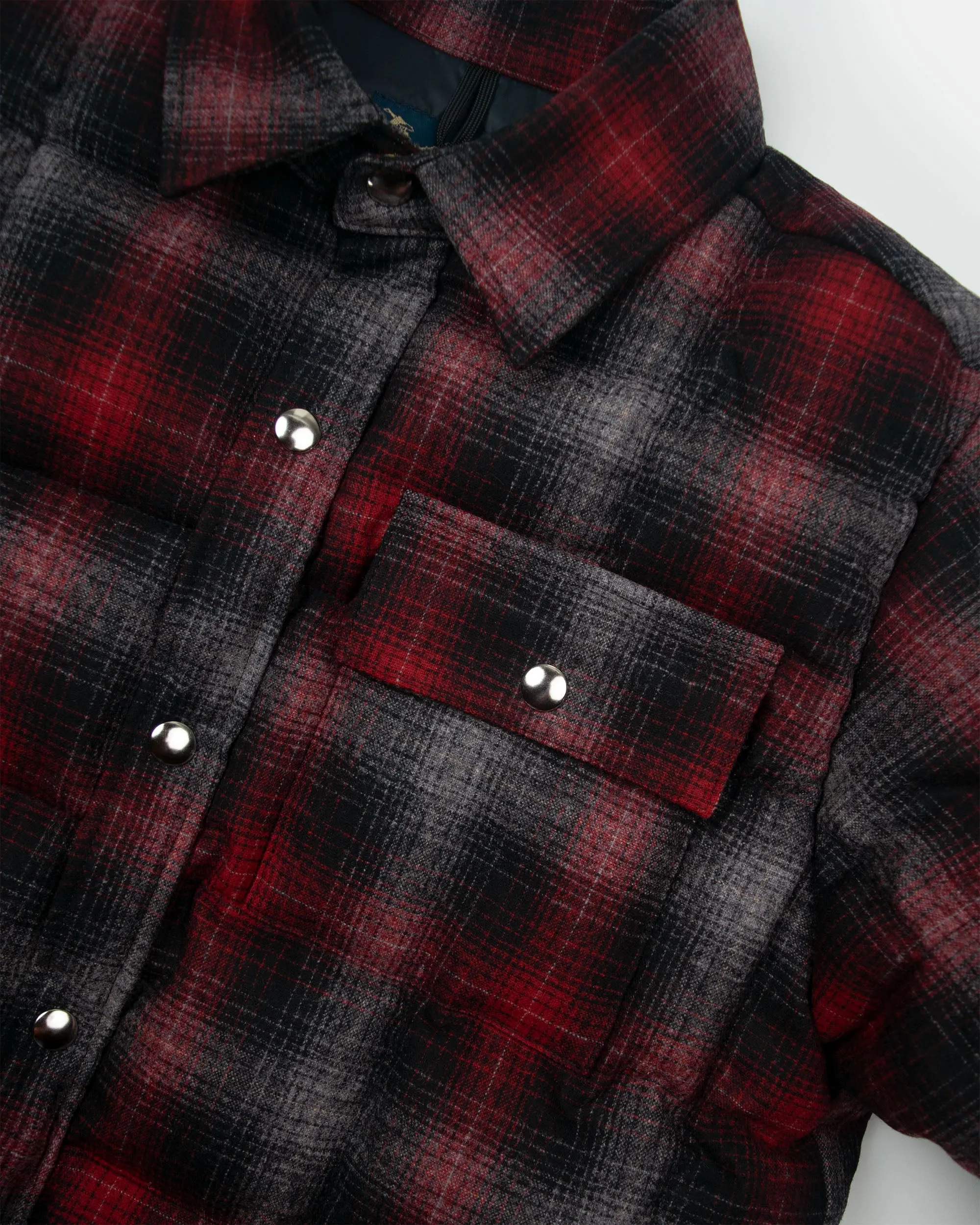 Down Shirt – Pendleton Wool Plaid - Red Ombre