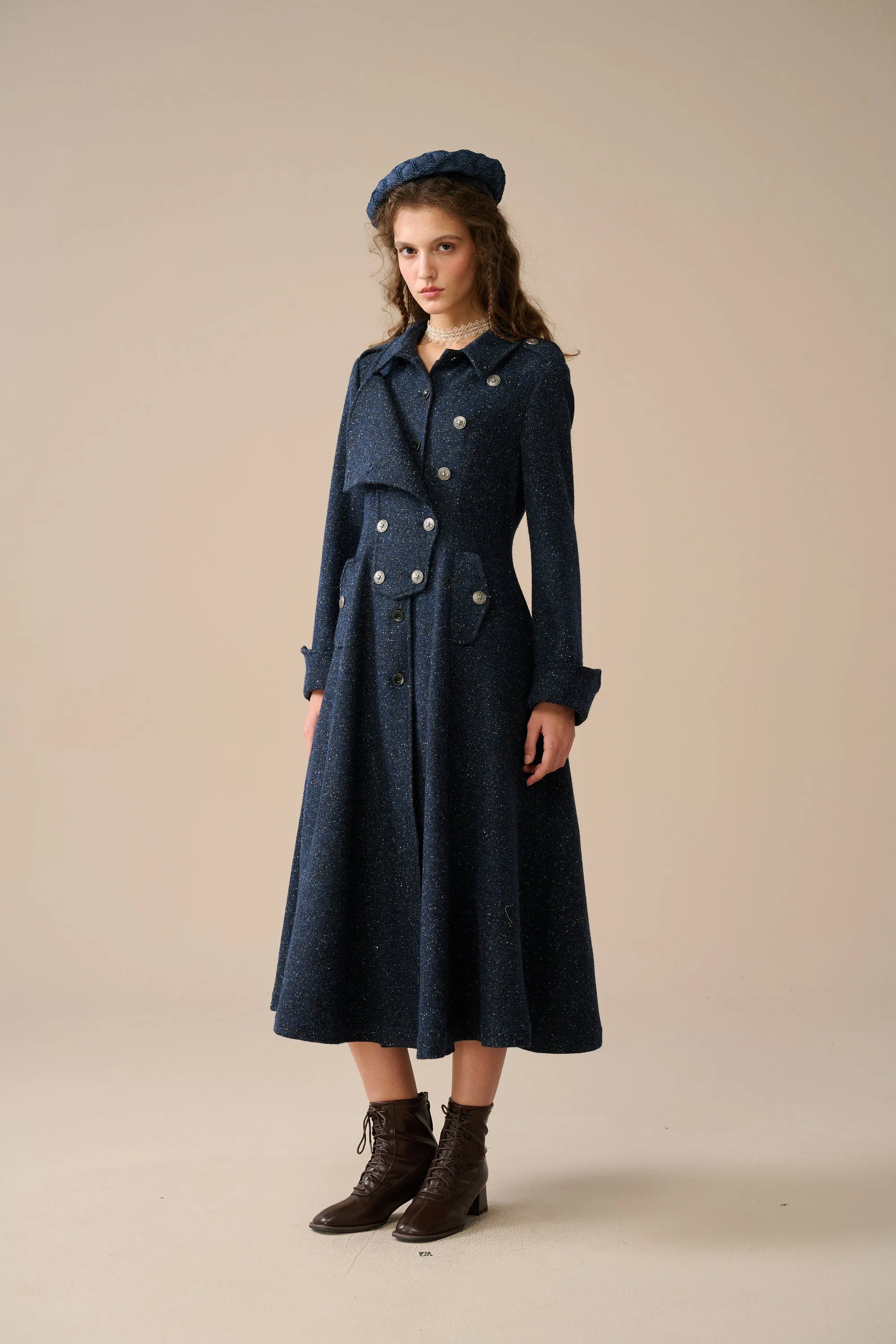 Erica 23 |Double breasted 100% wool coat