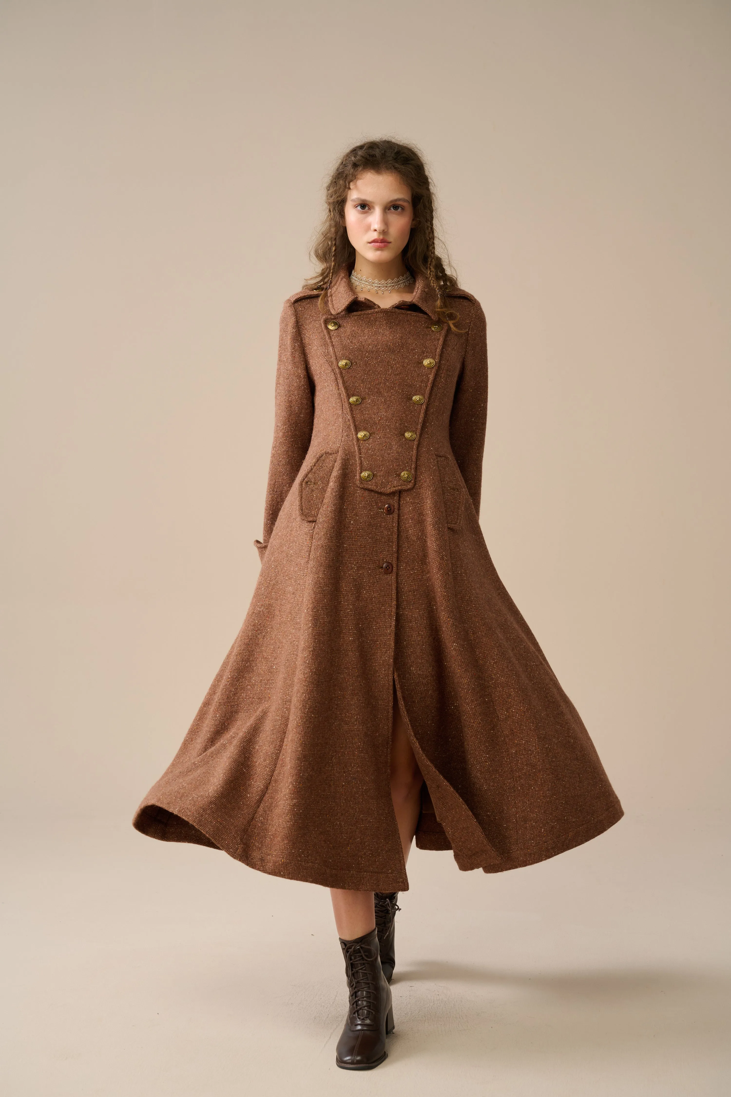 Erica 23 |Double breasted 100% wool coat