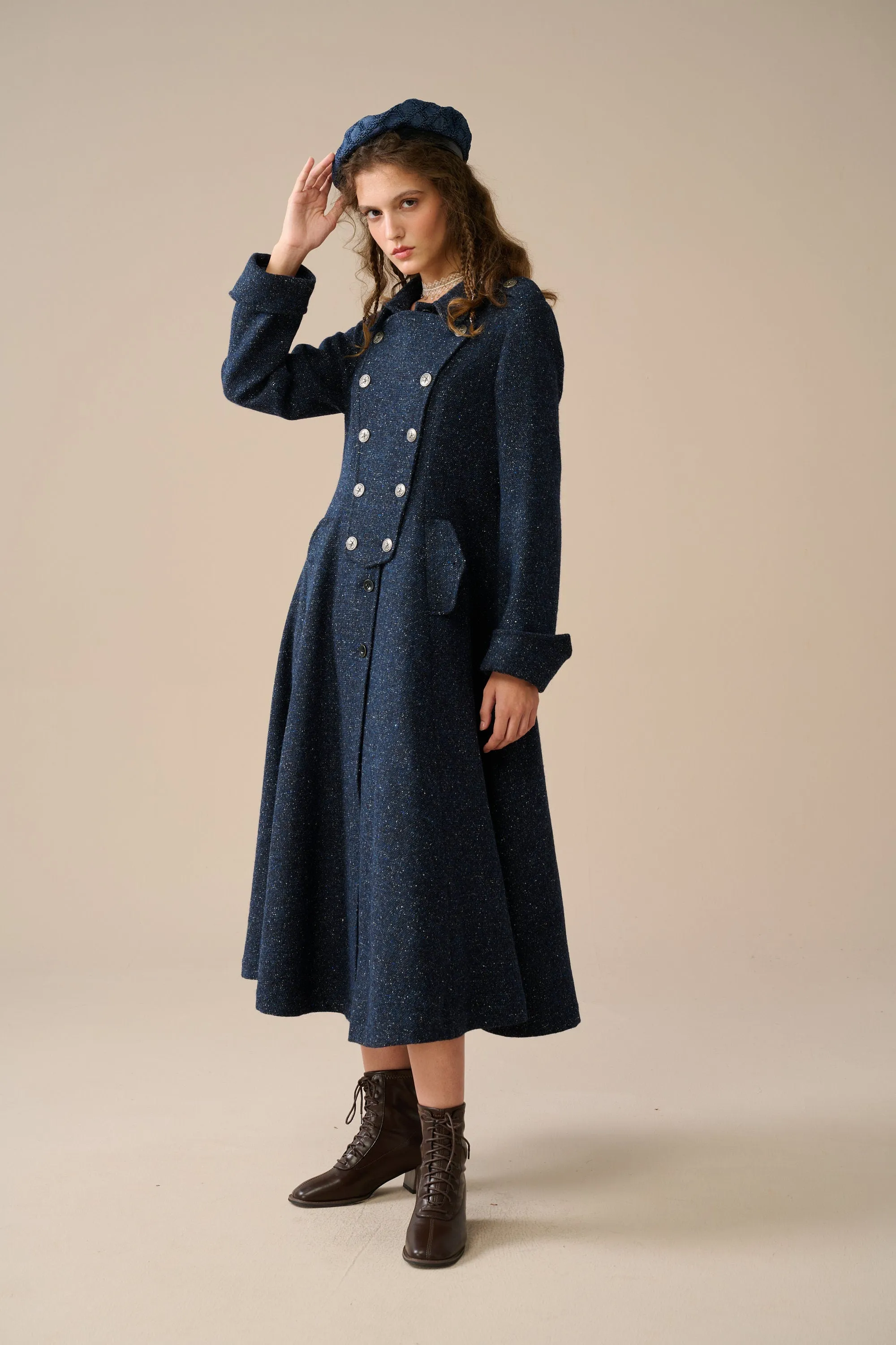 Erica 23 |Double breasted 100% wool coat