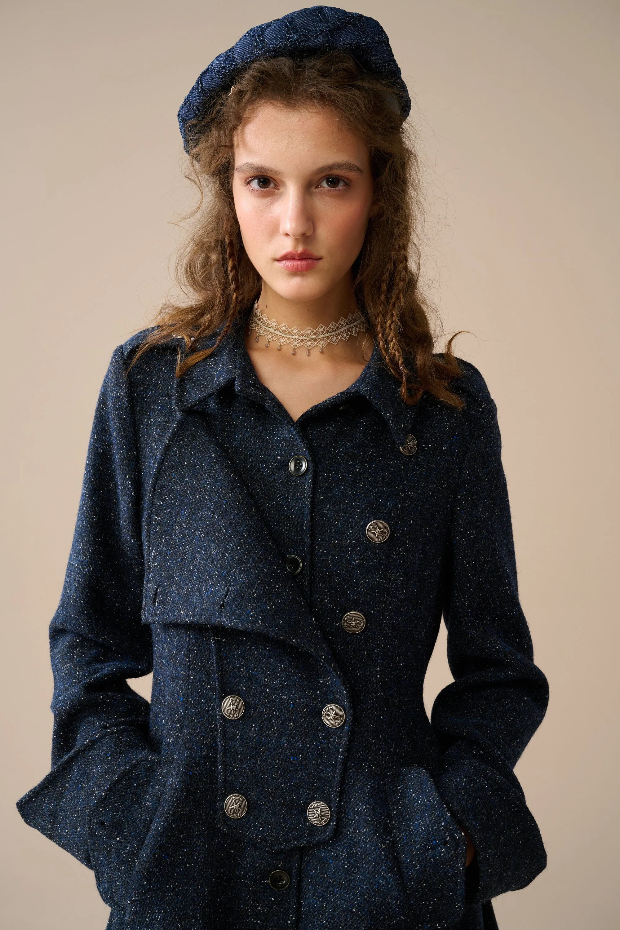 Erica 23 |Double breasted 100% wool coat