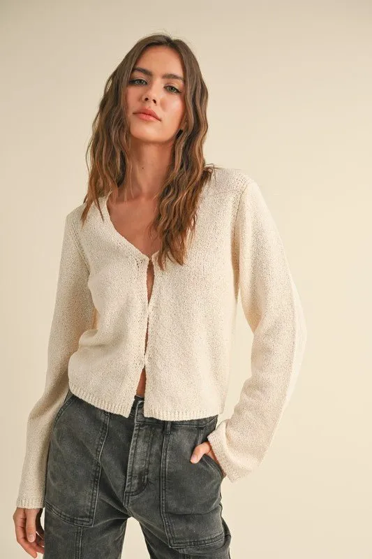 Essential Lightweight Cardigan - Ivory