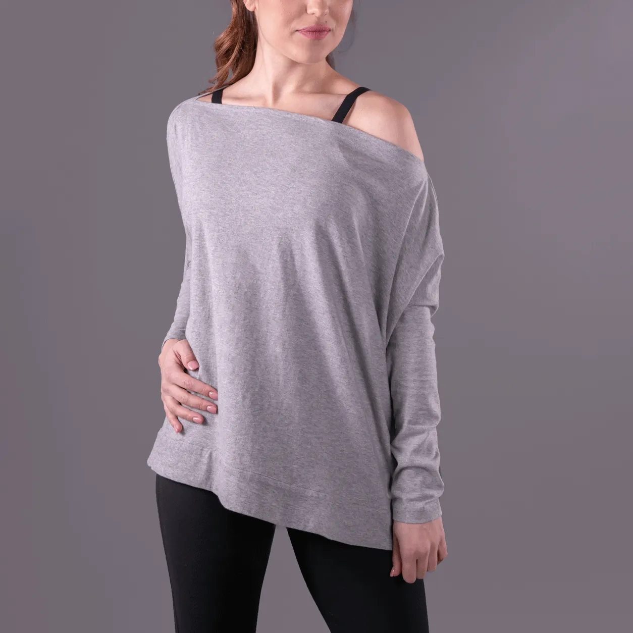 Graystone Convertible Off Shoulder Layering Tunic & Cardigan