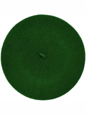 Green Vintage Style Pure Wool Beret