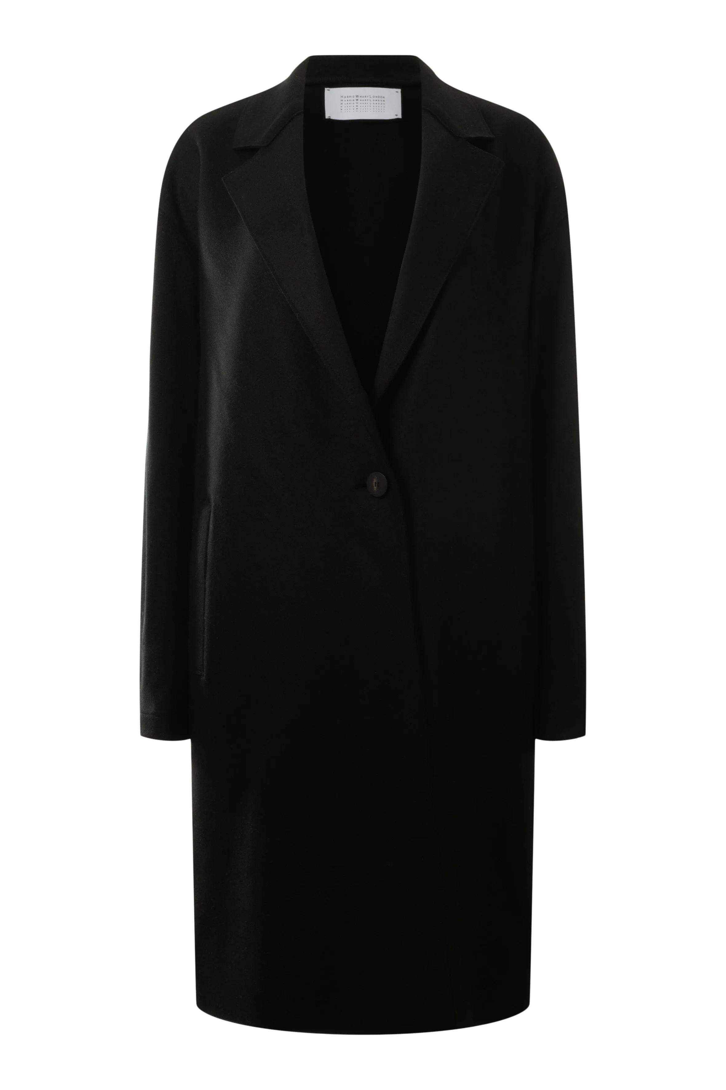 Harris Wharf London Oversized Cashmere Blend Overcoat in Black