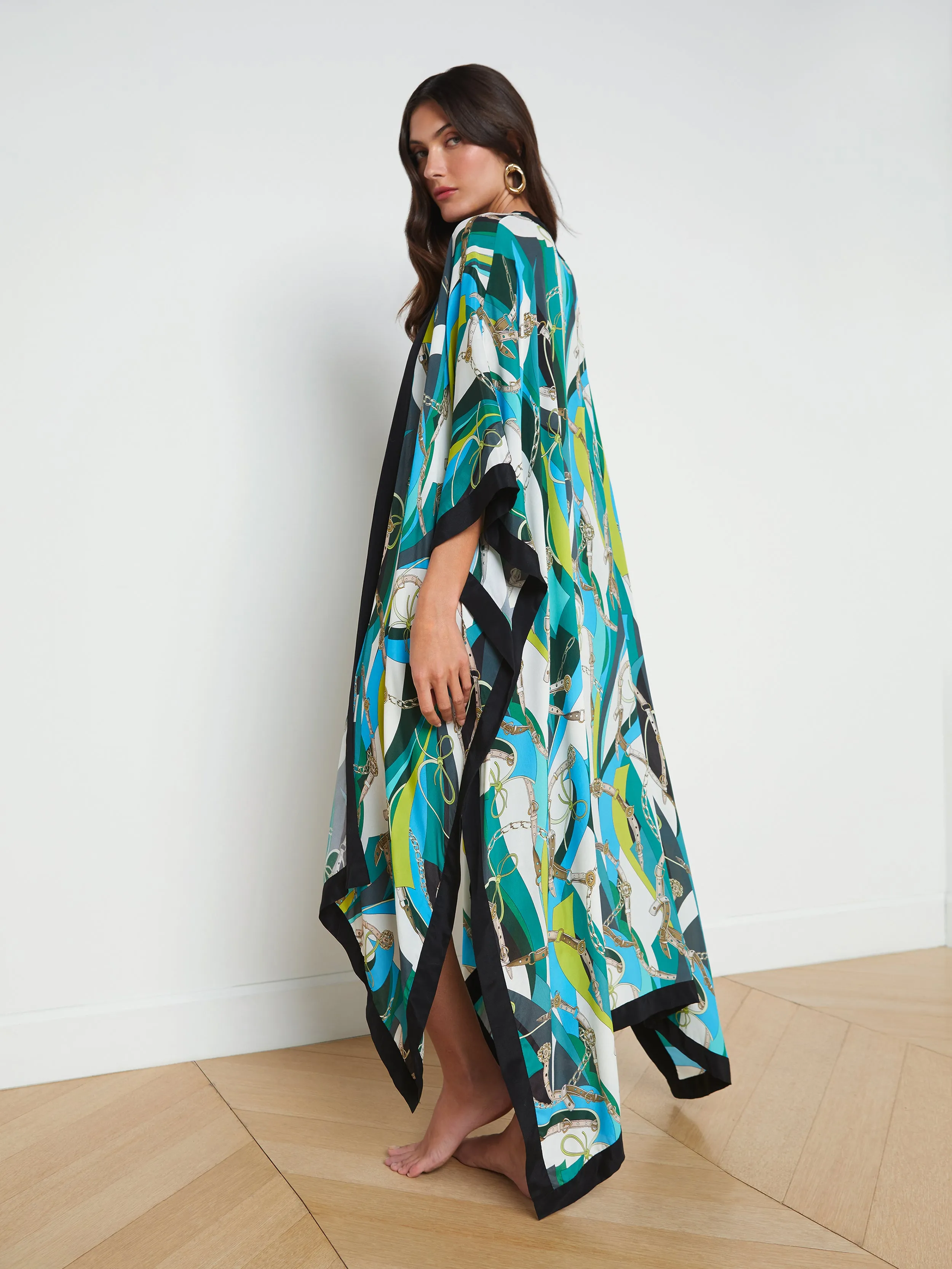 Kara Silk-Blend Kimono Cover-up