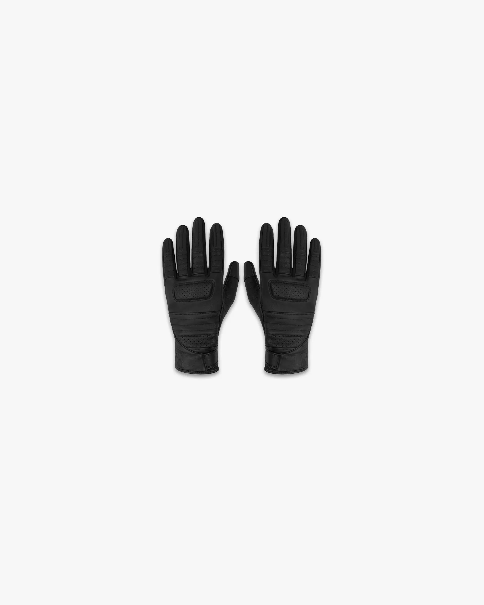 Leather Motor Gloves - Black