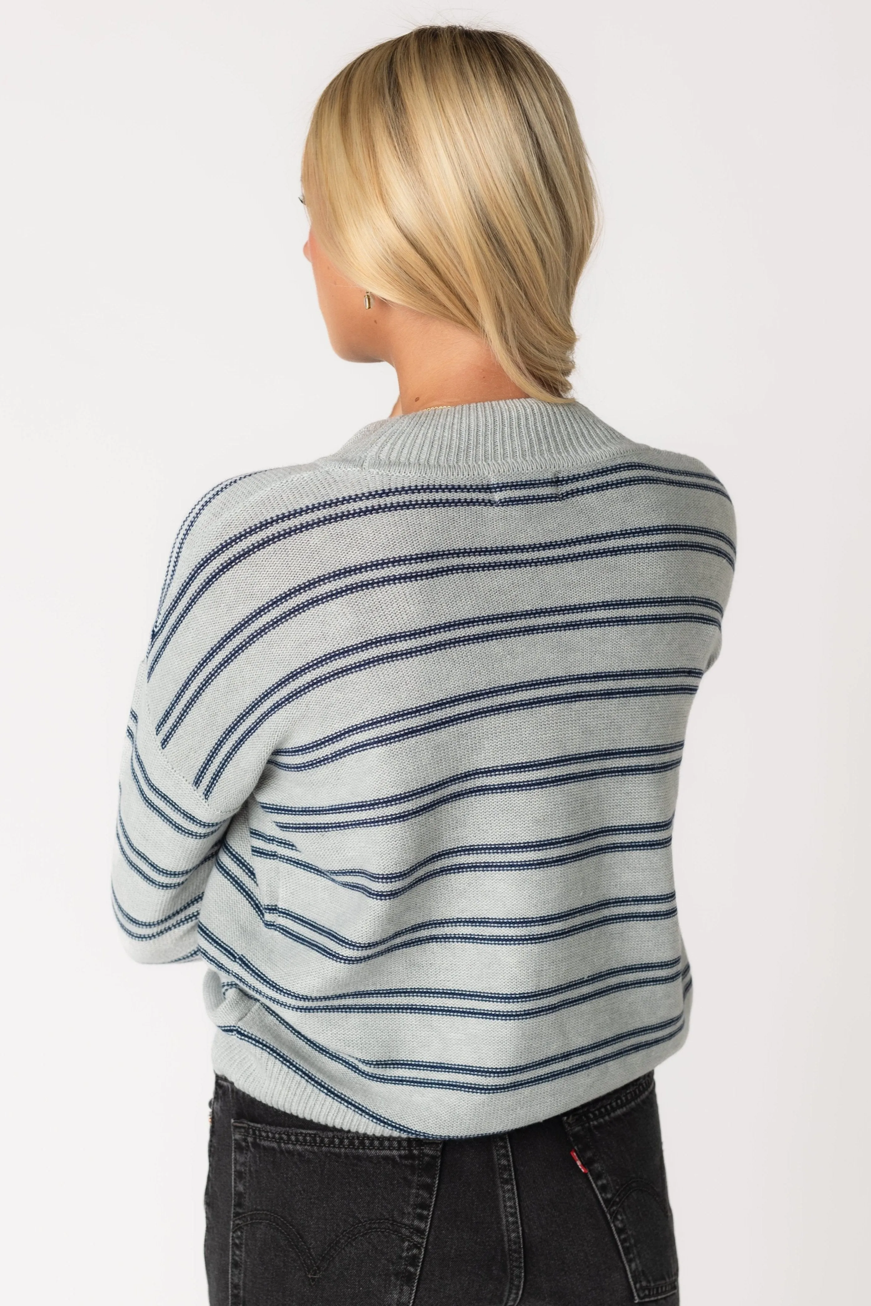 Lenni Mock Neck Ribbed Sweater