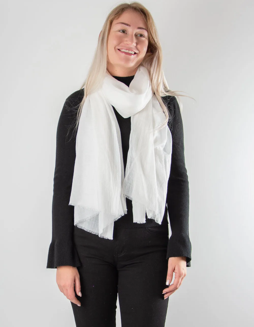 Lightweight Scarf Pashmina | Ivory