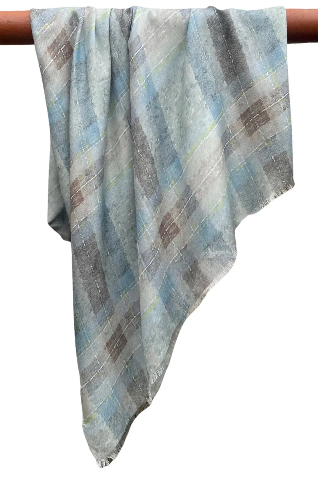 Lightweight Watercolour Tartan Shawl - Antique Buchanan