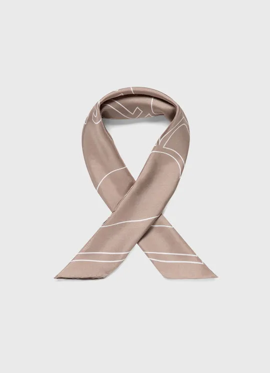 Linear Silk Scarf Sandstone