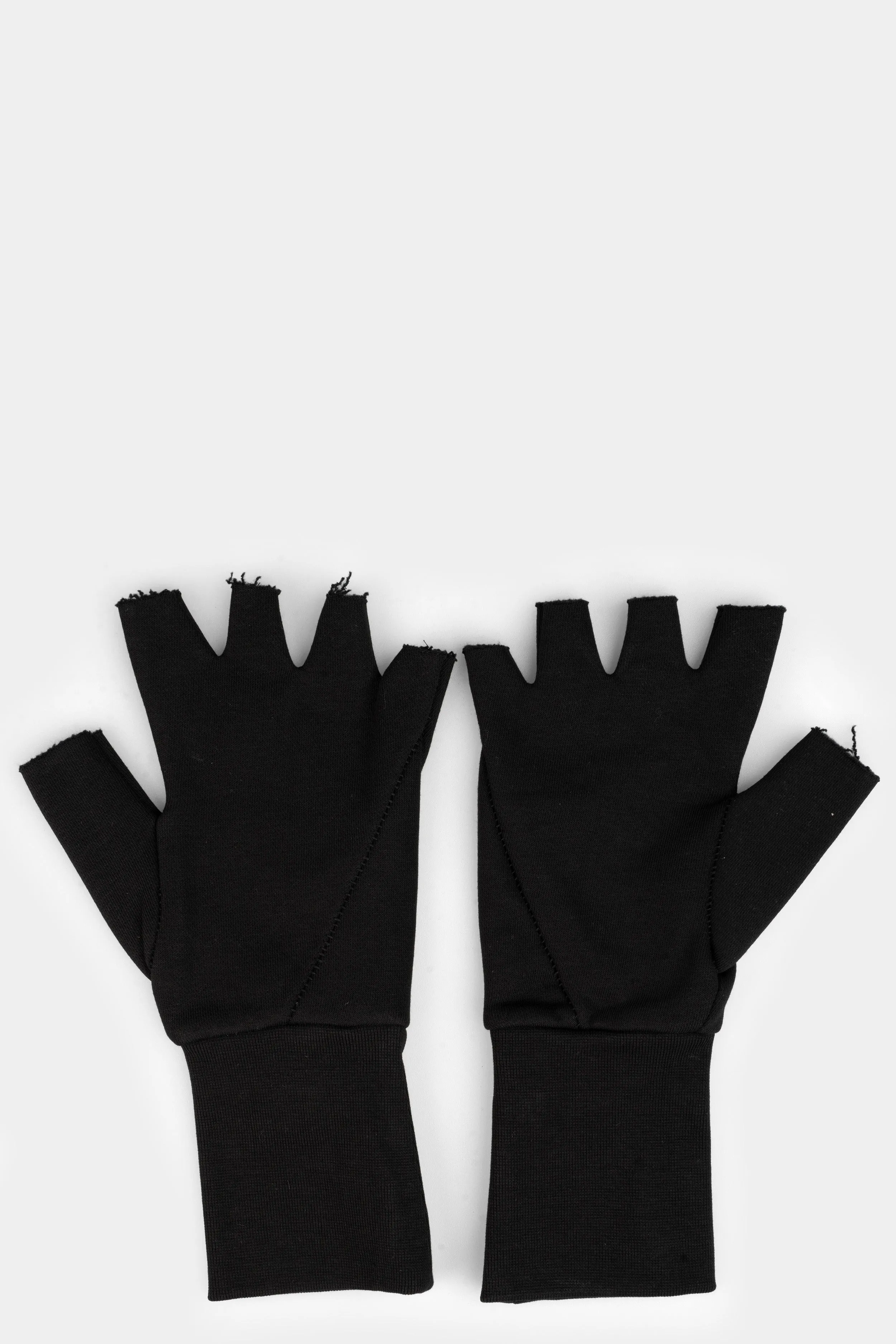 Long cotton half finger gloves