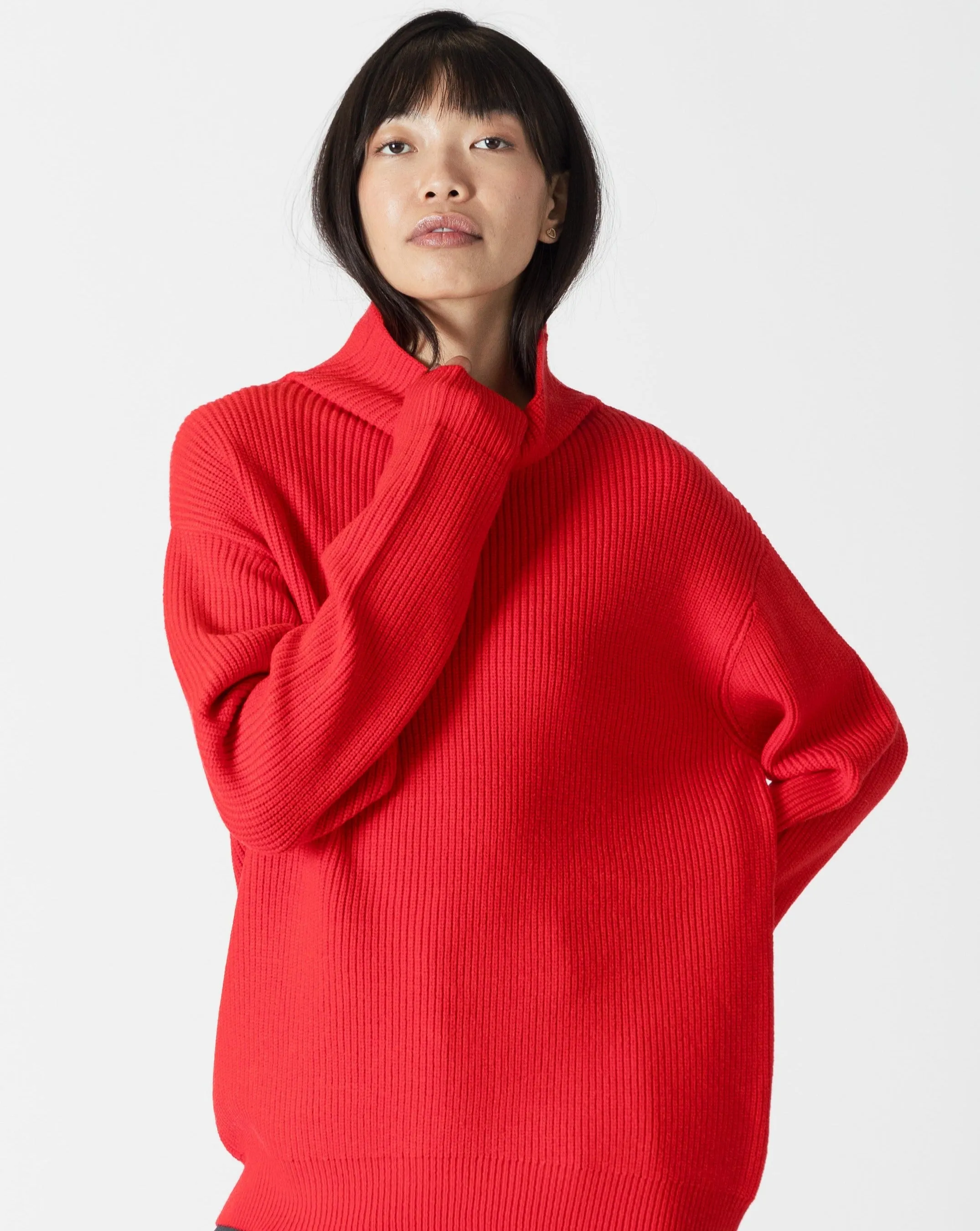 Lyla and Luxe Chadwick Relaxed Mockneck Sweater