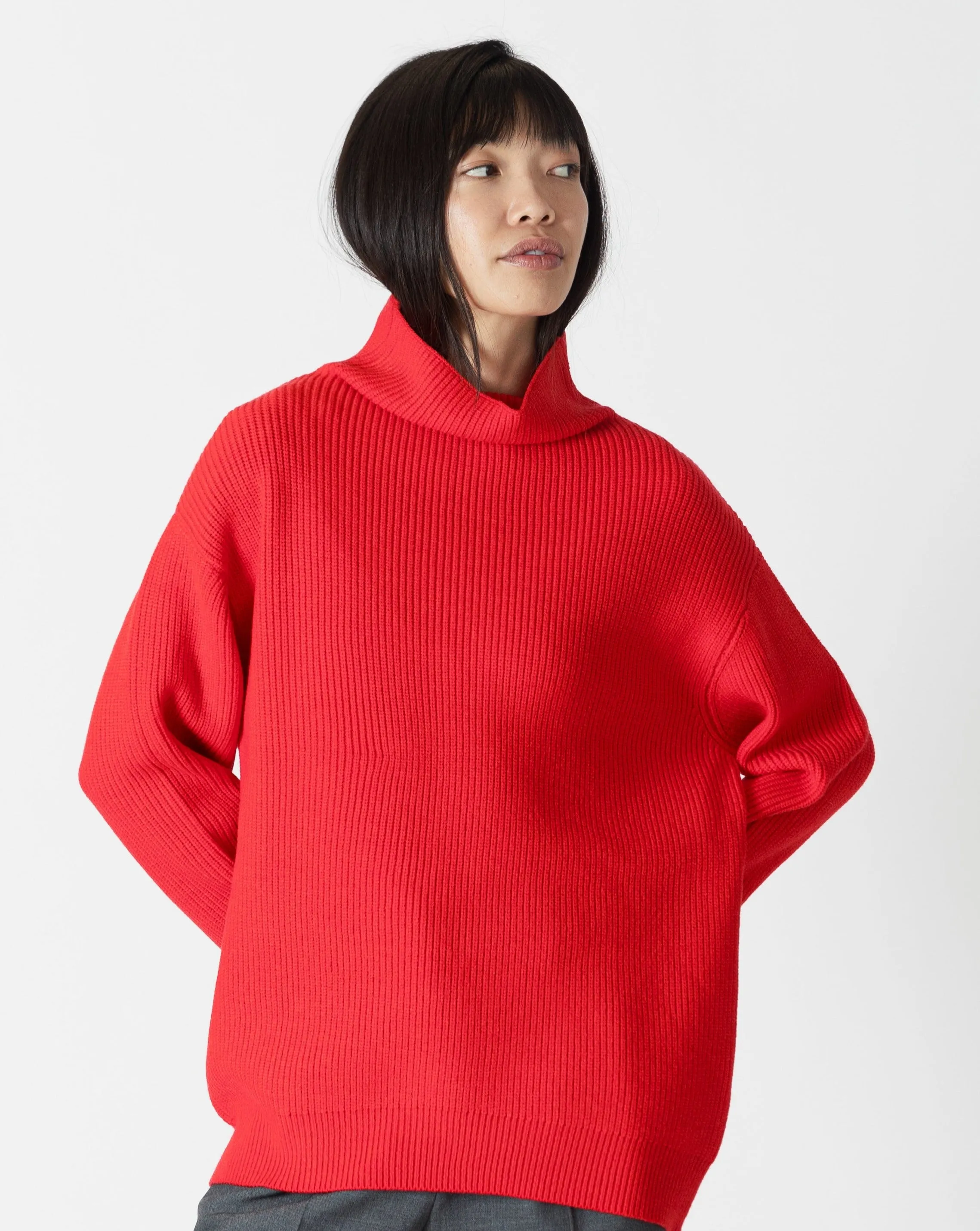 Lyla and Luxe Chadwick Relaxed Mockneck Sweater