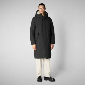 Man's hooded parka Killian in black