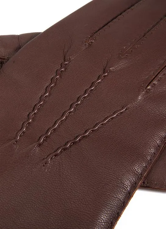 Men's Handsewn Three-Point Cashmere-Lined Leather Gloves