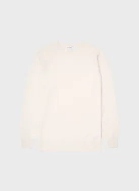 Men's Lambswool Crew Neck Jumper in Ecru