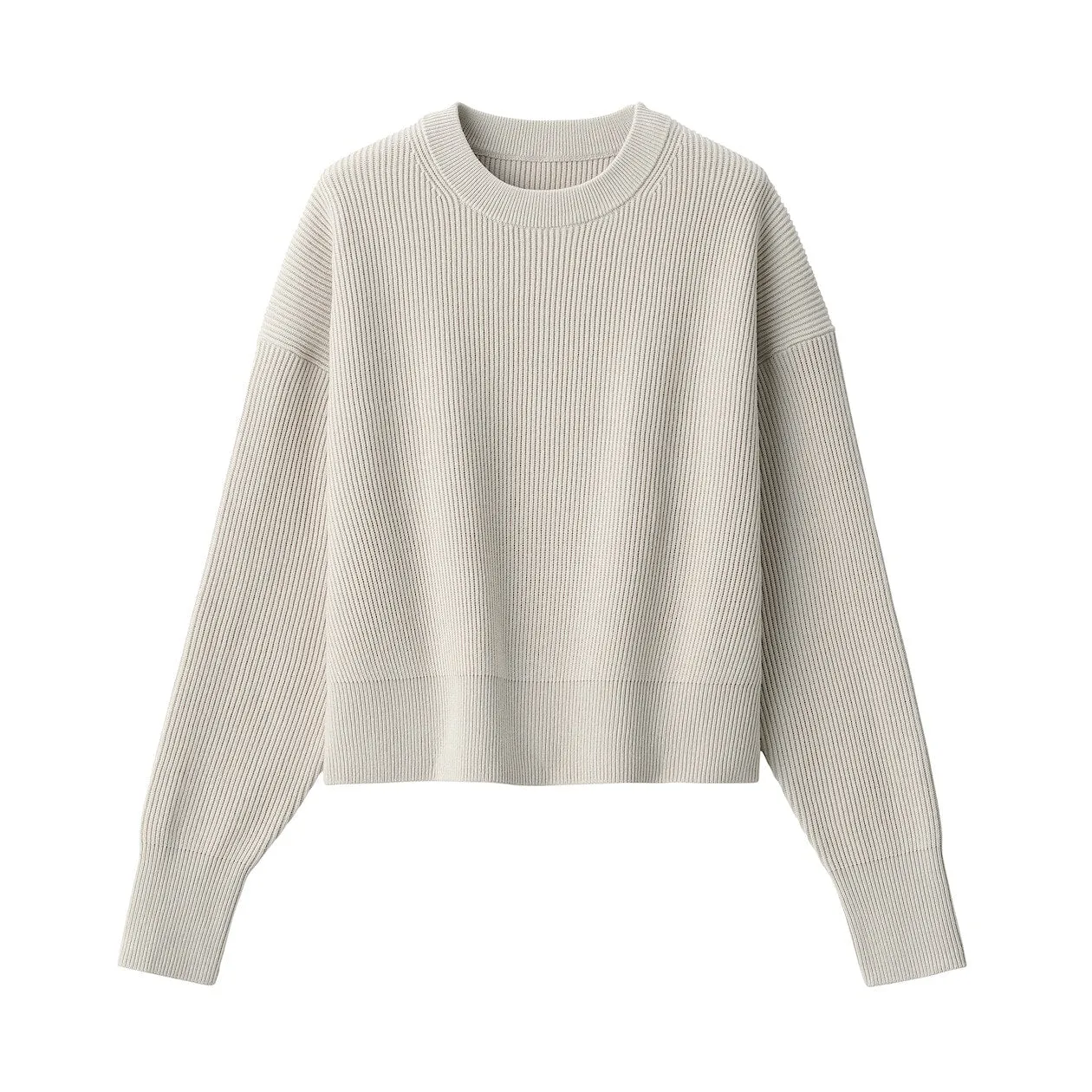 Milano Ribbed Crewneck Short Sweater