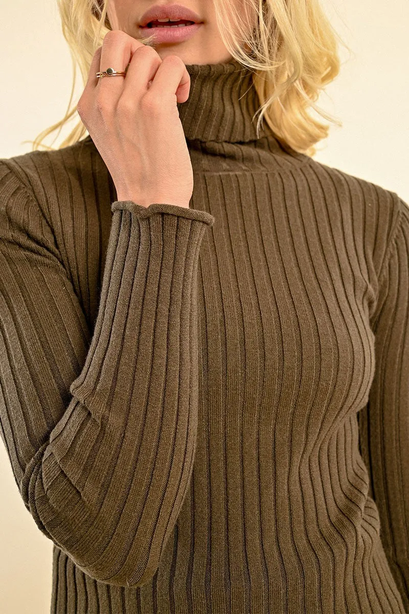 Molly Bracken Ribbed Turtleneck Jumper