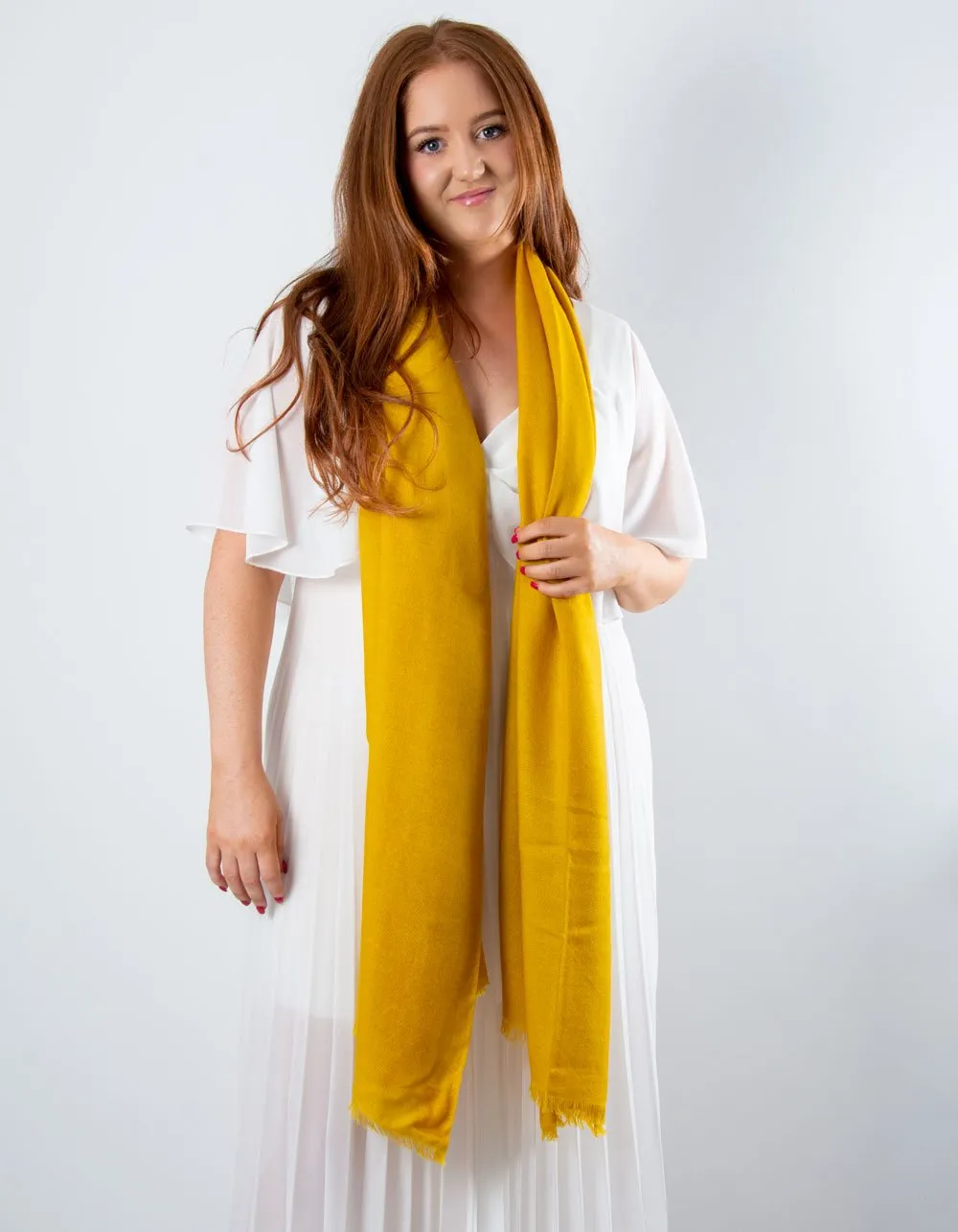 Mustard Cashmere Pashmina