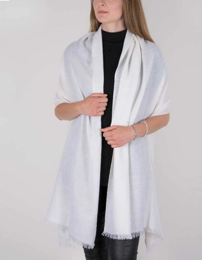 Natural White Cashmere Scarf