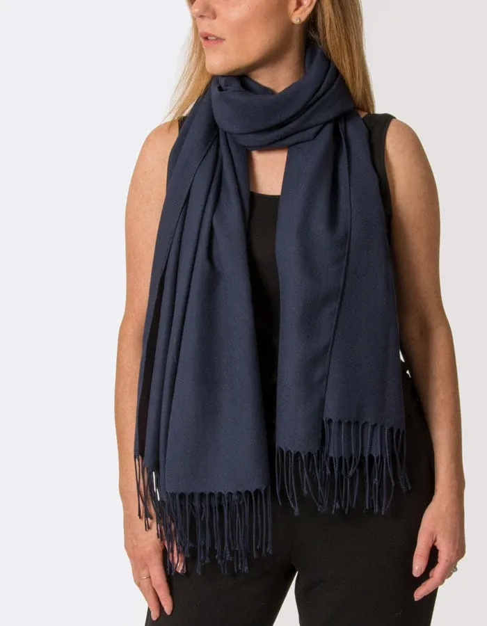 Navy Pashmina