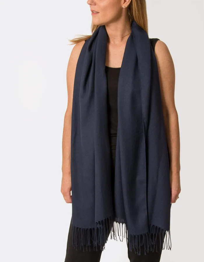 Navy Pashmina