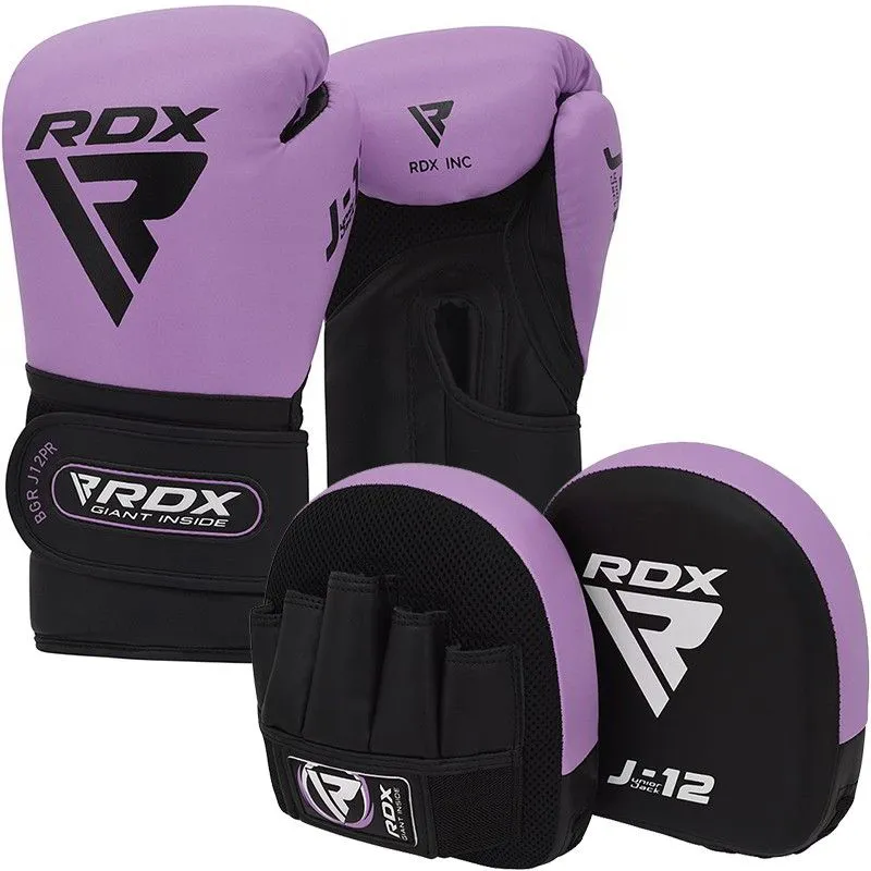 RDX J12 KIDS 6oz Boxing Gloves & Focus Pads Set