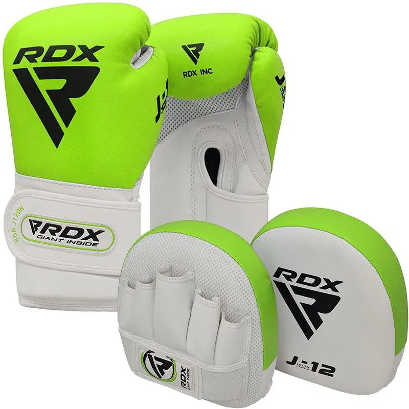 RDX J12 KIDS 6oz Boxing Gloves & Focus Pads Set