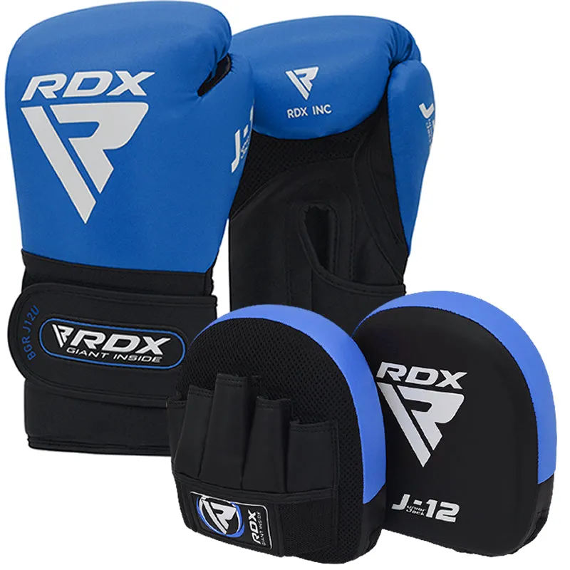 RDX J12 KIDS 6oz Boxing Gloves & Focus Pads Set